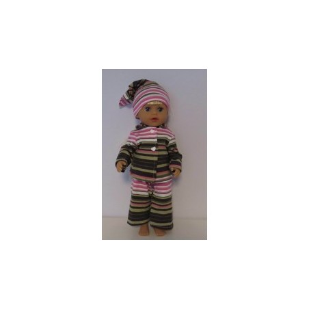 pyjama groen gestreept baby born little 36cm
