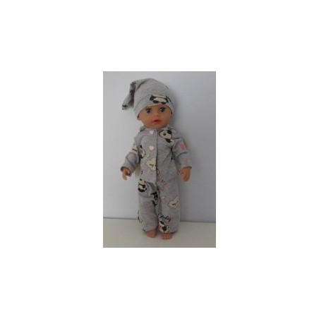 pyjama panda baby born little 36cm