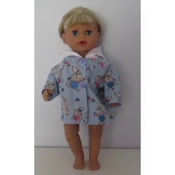 jas blauw konijnen baby born little 36cm
