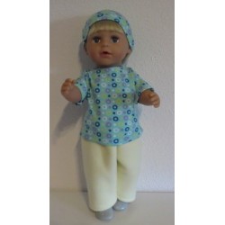 complete set geel met stippen mint  baby born 43cm