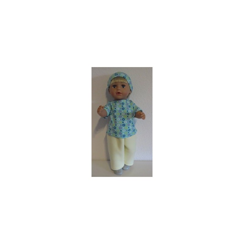 complete set geel met stippen mint  baby born 43cm