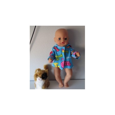 jas blauw cijfers baby born little 36cm