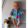 jas blauw cijfers baby born little 36cm