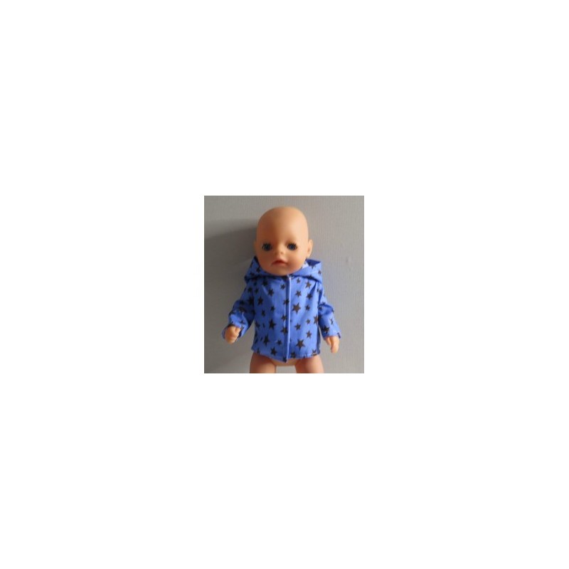 jas blauw sterren baby born little 36cm