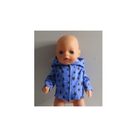 jas blauw sterren baby born little 36cm