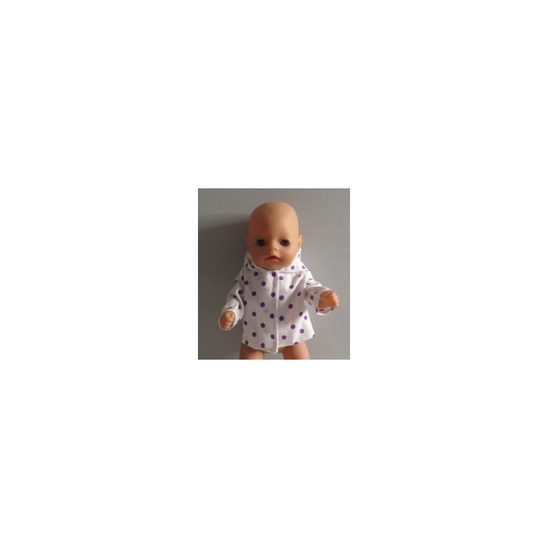 jas lila stippen baby born little 36cm