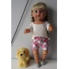 zomerse korte broek set roze gebloemd baby born 43cm