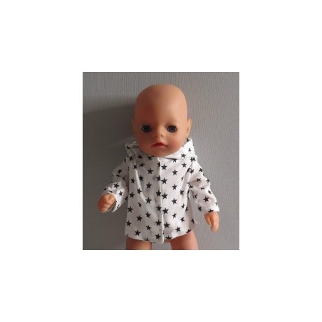 jas met zwarte sterren baby born little 36cm