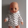 jas met zwarte sterren baby born little 36cm