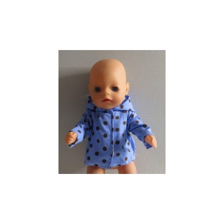 jas blauw stippen baby born little 36cm