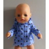 jas blauw stippen baby born little 36cm