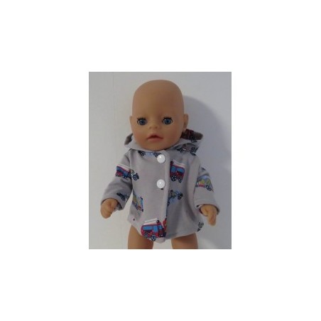 jas grijs hulpdiensten baby born little 36cm