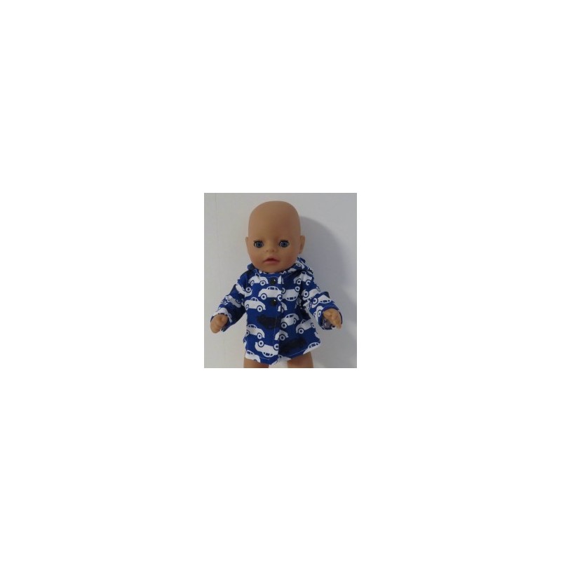 jas donker blauw auto's baby born little 36cm