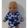 jas donker blauw auto's baby born little 36cm