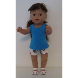 korte broek set blauw konijn baby born 43cm