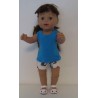 korte broek set blauw konijn baby born 43cm