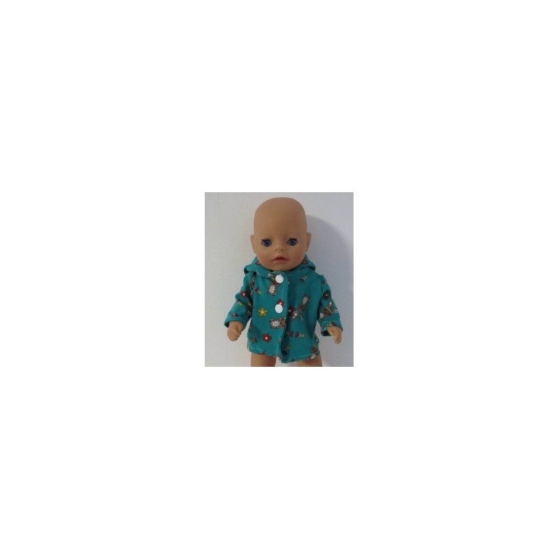 jas groen konijnen baby born little 36cm