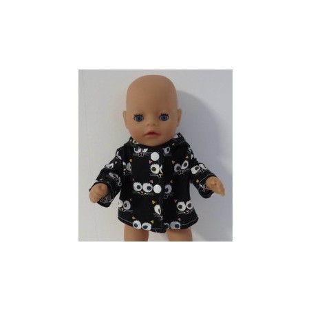 jas zwart katten baby born little 36cm