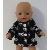 jas zwart katten baby born little 36cm