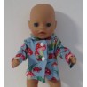 jas blauw paddestoelen baby born little 36cm