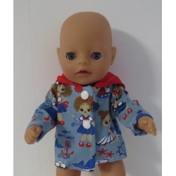jas blauw meisje baby born little 36cm
