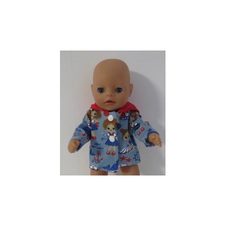 jas blauw meisje baby born little 36cm