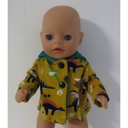 jas oker geel dino's baby born little 36cm