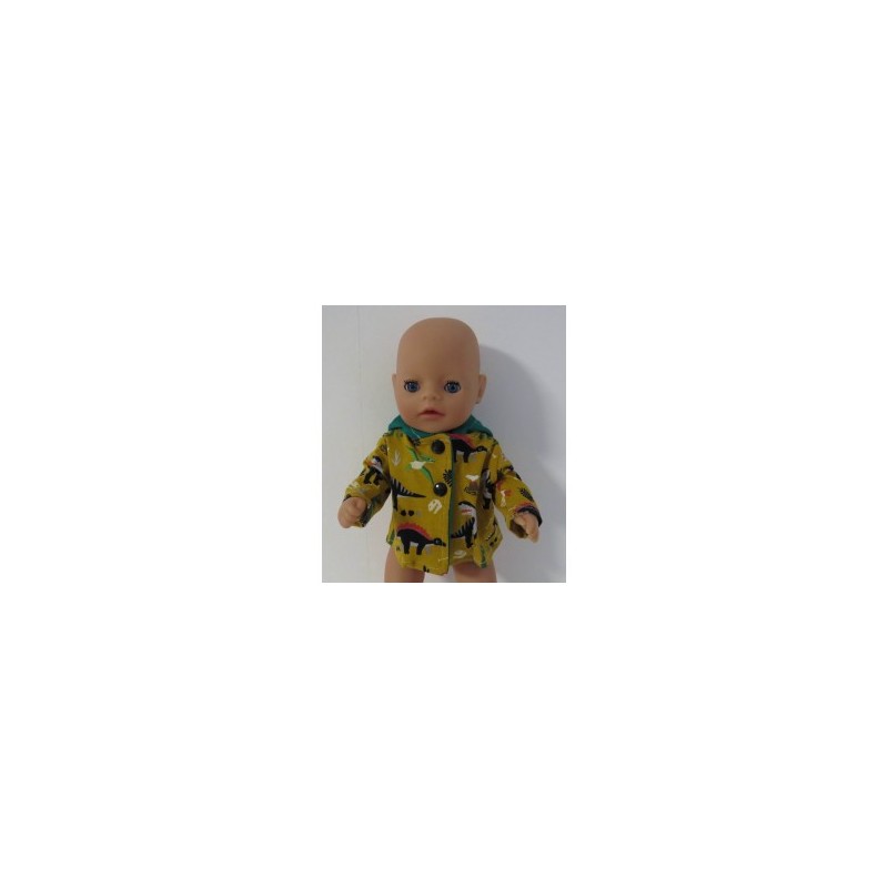 jas oker geel dino's baby born little 36cm