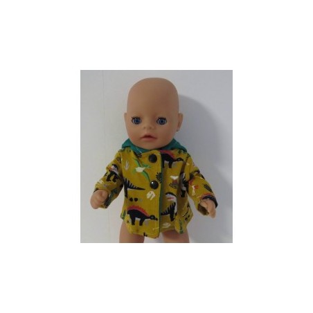 jas oker geel dino's baby born little 36cm