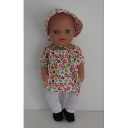 boot setje oranje bloemen baby born little 36cm