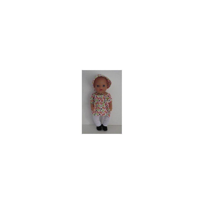 boot setje oranje bloemen baby born little 36cm