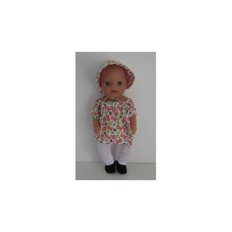 boot setje oranje bloemen baby born little 36cm