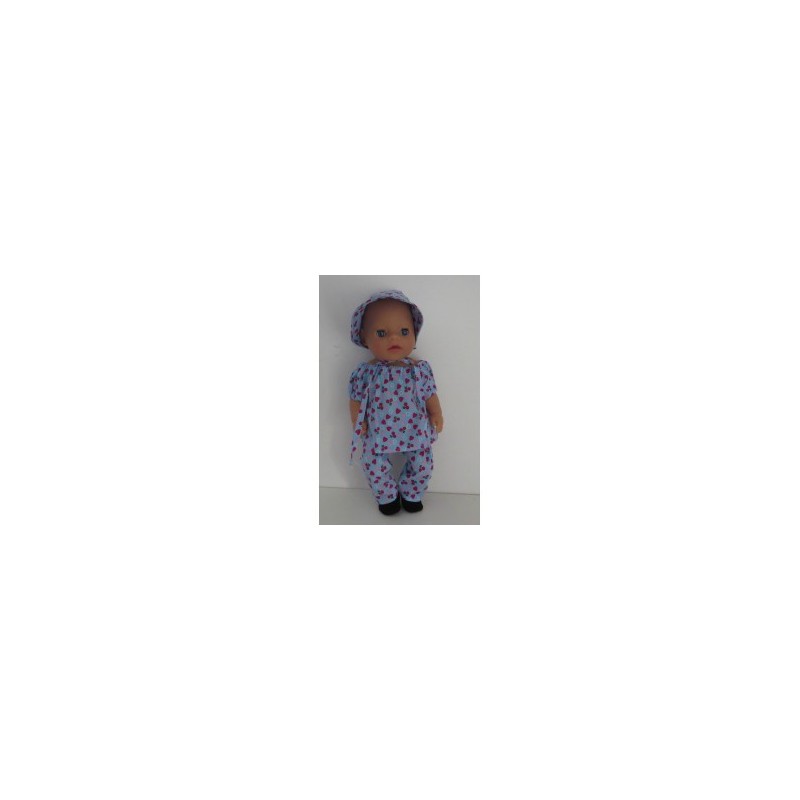 boot setje blauw kersjes baby born little 36cm