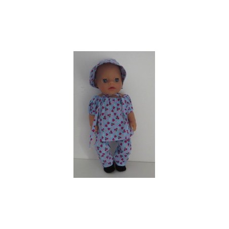 boot setje blauw kersjes baby born little 36cm