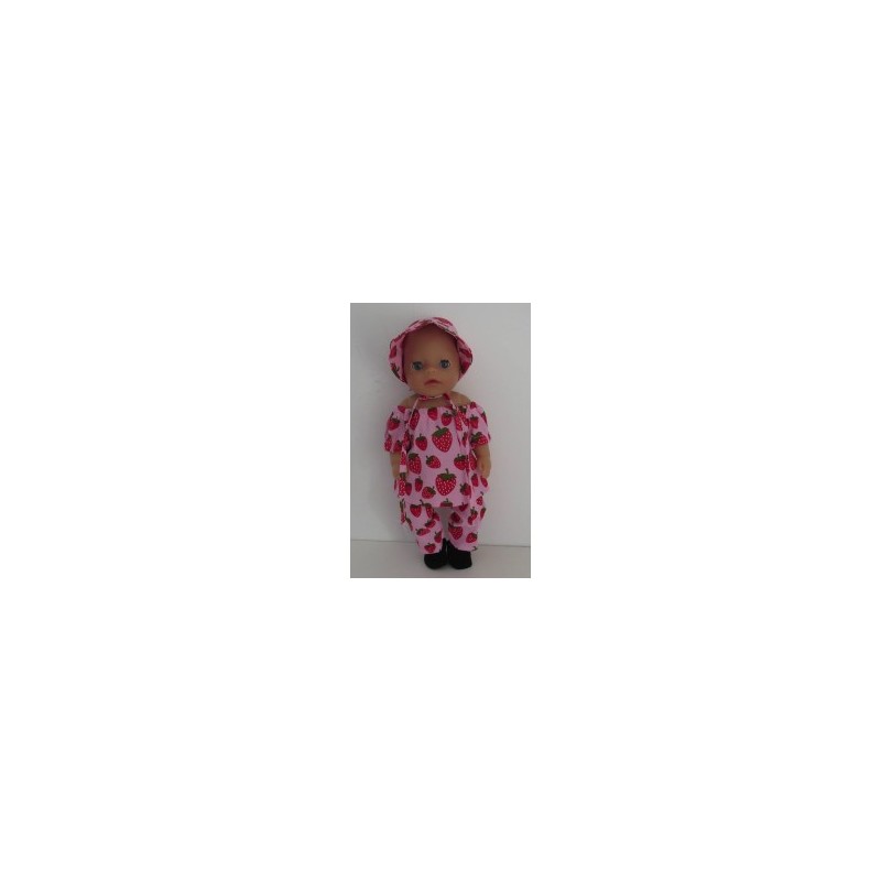boot setje roze aardbeien baby born little 36cm