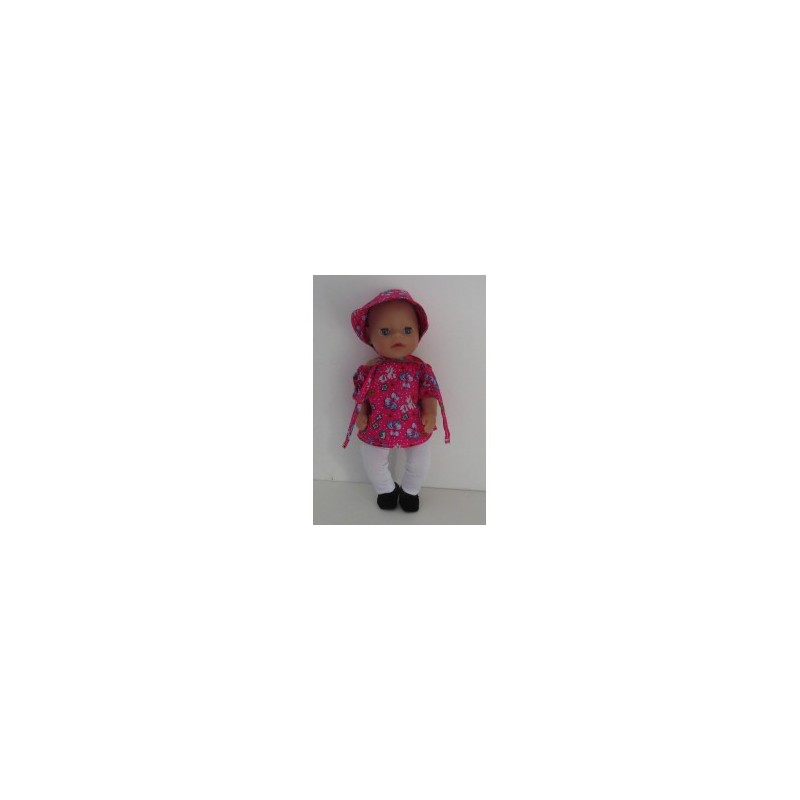 boot setje hard roze bloemen baby born little 36cm