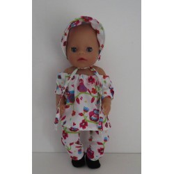 boot setje wit uilen baby born little 36cm