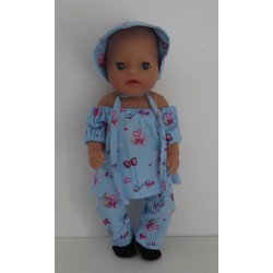 boot setje blauw strikjes baby born little 36cm