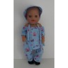 boot setje blauw strikjes baby born little 36cm