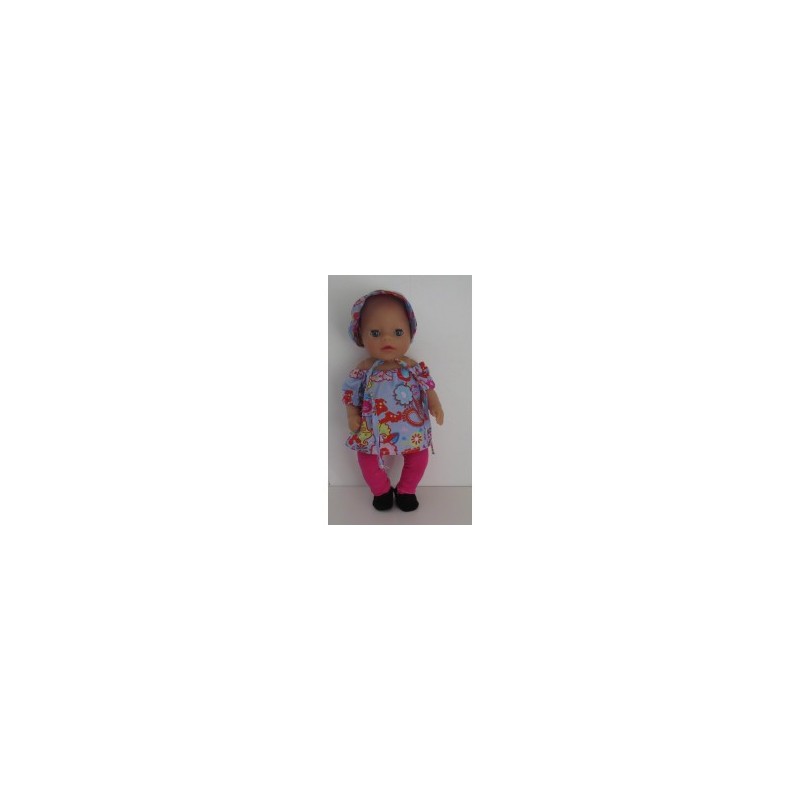 boot setje blauw vlinders en bloemen baby born little 36cm
