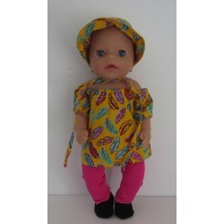 boot setje geel veren baby born little 36cm