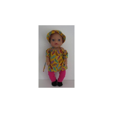 boot setje geel veren baby born little 36cm