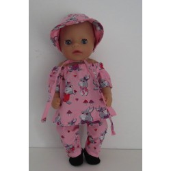 boot setje roze konijnen baby born little 36cm