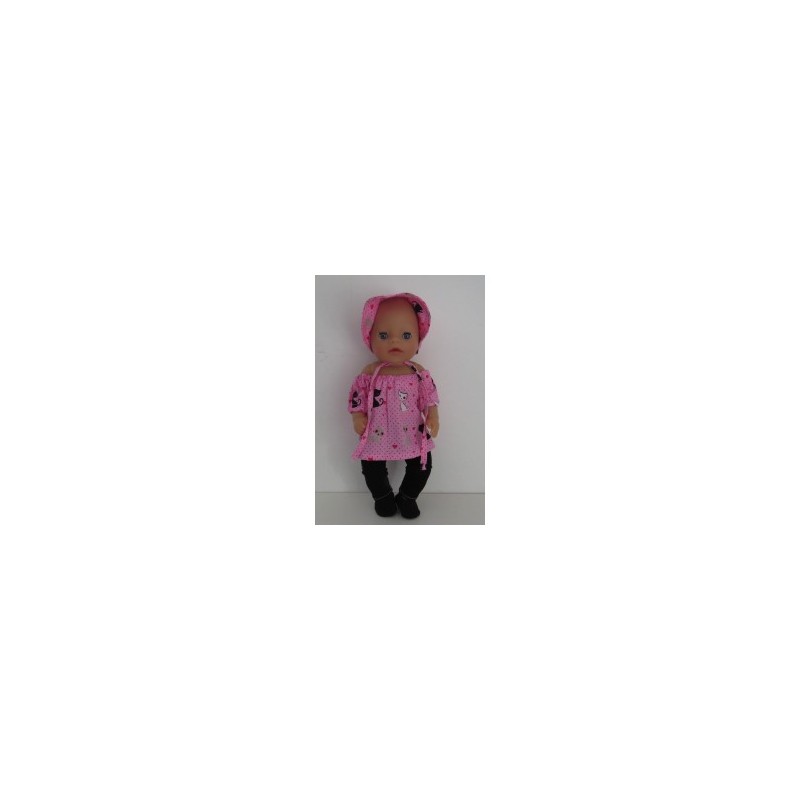 boot setje roze kat baby born little 36cm