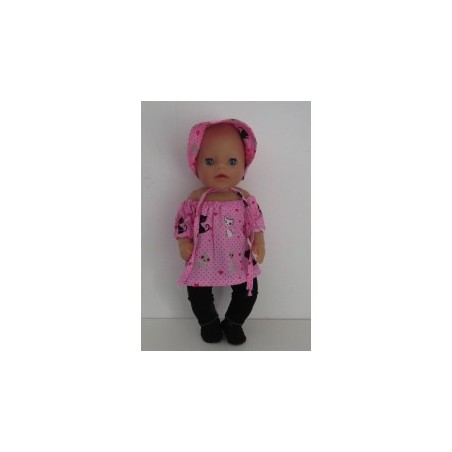 boot setje roze kat baby born little 36cm