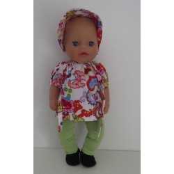 boot setje wit met vlinder en bloemen baby born little 36cm
