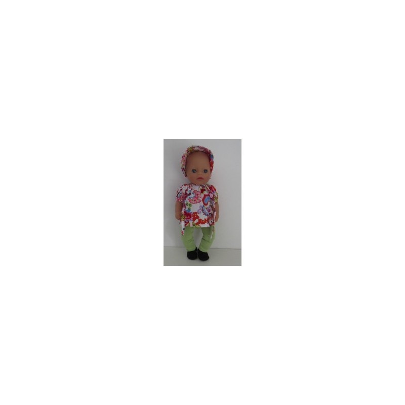 boot setje wit met vlinder en bloemen baby born little 36cm