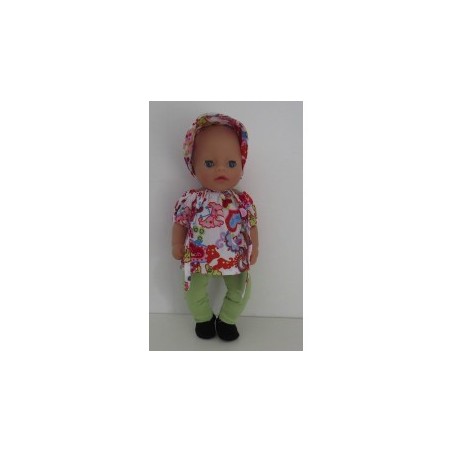 boot setje wit met vlinder en bloemen baby born little 36cm