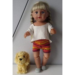 zomerse korte broek set rood gestreept baby born 43cm