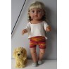 zomerse korte broek set rood gestreept baby born 43cm